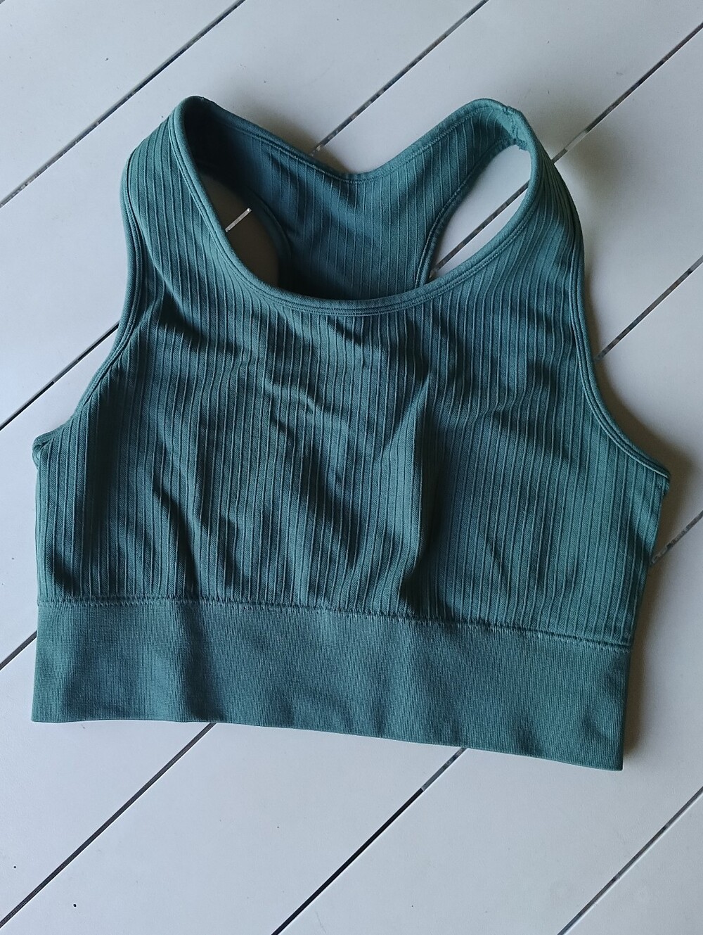 Arula Forest Green Ribbed Bralette